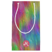 Gesmolten Rainbow Glass Monogram Gift Bag Klein Cadeauzakje (Voorkant)