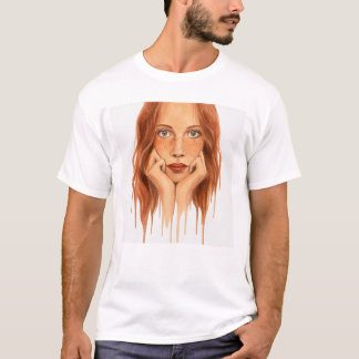 Gesmolten Tiener Attitude Portret – Drip Art T-shirt