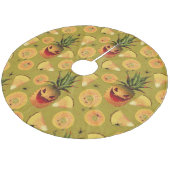 Gesneden ananas fleece kerstboom rok (Gekanteld)