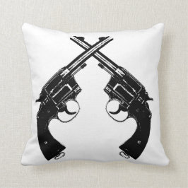 Gesneden Antiek revolvers //  Pistolen in zwart Kussen