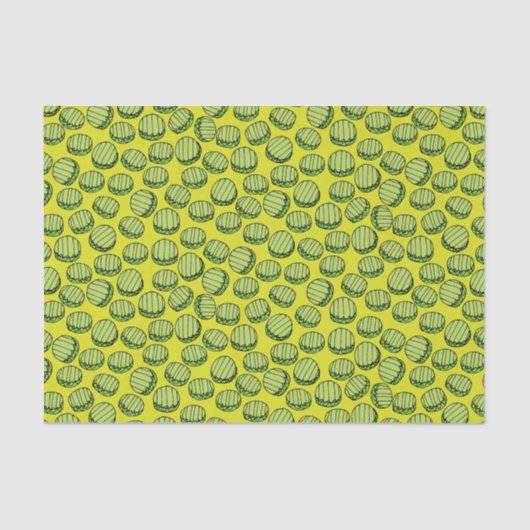 Gesneden augurken patroon tissuepapier (Voorkant)