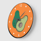 Gesneden avocado wandklok grote klok (Hoek)