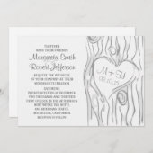 Gesneden boom rustieke bruiloft uitnodigingen (Voorkant / Achterkant)