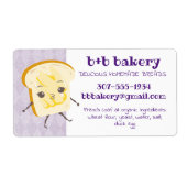 Gesneden broodboter bakkerij uit de keuken van etiket (Voorkant)