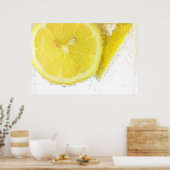 Gesneden citroen in water poster (Keuken)