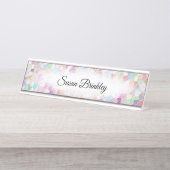  gesneden glas persoonlijk  bureau naambordje (Voorkant)