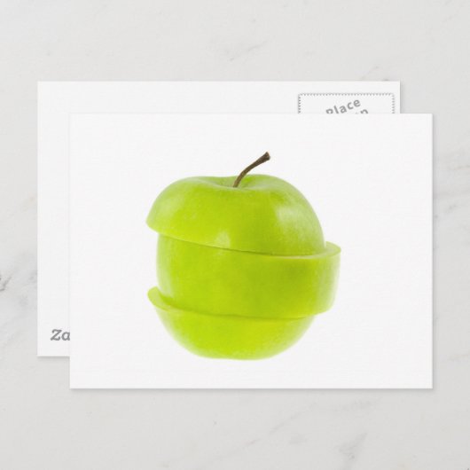 Gesneden groene appel briefkaart (Voorkant / Achterkant)
