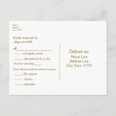 Gesneden Hart in Hout & String Lights Rustieke RSV Uitnodiging Briefkaart (Achterkant)