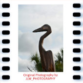 Gesneden Heron Coastal Monogram Rubberstempel