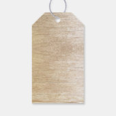 Gesneden Hout Hart Rustiek Land Bruiloft Cadeaulabel (Achterkant)