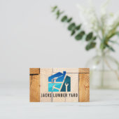 gesneden houten planken | Hardware Tools Logo Visitekaartje (Staand voorkant)