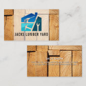 gesneden houten planken | Hardware Tools Logo Visitekaartje (Voorkant / Achterkant)