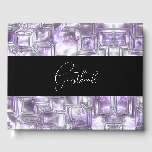 Gesneden Ice Texture bruiloft Gastenboek (Voorkant)