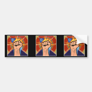 Gesneden in 3 "Eternal Vigilance"-stickers Bumpersticker