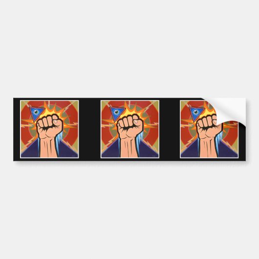 Gesneden in 3 "Eternal Vigilance"-stickers Bumpersticker (Voorkant)