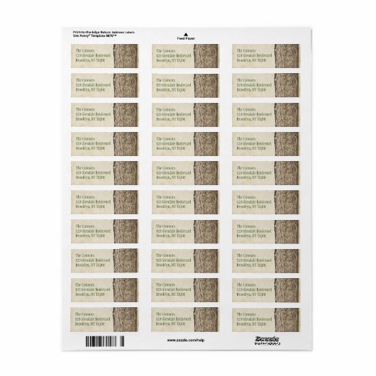 Gesneden Initialen & datum Adreslabel Etiket (Full Sheet)
