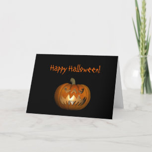 Gesneden Jack O'Lantern Halloween Kaart