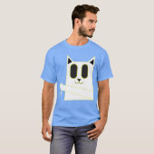 gesneden kat gesneden kat boos jongen t-shirt (Voorkant volledig)