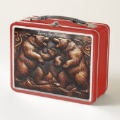 Gesneden Lederen Grizzly in Fierce Motion (Voorkant)