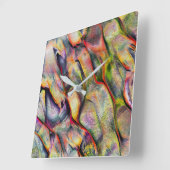 Gesneden met ruwheid en virtueel aquarel vierkante klok (Hoek)