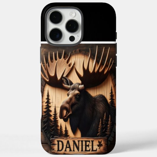 Gesneden Moose hoofd teken Case-Mate iPhone Case (Achterkant)