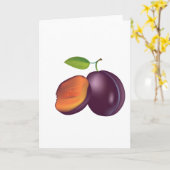 Gesneden open pruim Wenskaarten Kaart (Gele Bloem)