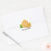 Gesneden oranje vruchten ronde sticker (Envelop)