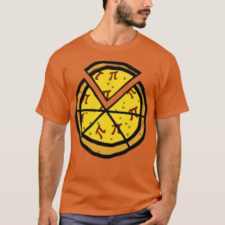 Gesneden Pizza Pi voor hongerige Wiskunde Fans T-shirt