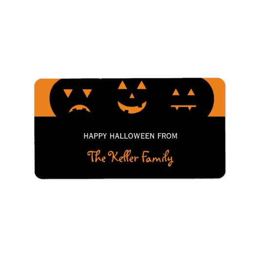 Gesneden Pompoenen Halloween Cadeau Labels (Voorkant)