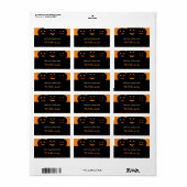 Gesneden Pompoenen Halloween Cadeau Labels (Full Sheet)