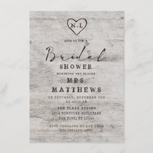 Gesneden Sweethearts Rustiek Berken Hout Vrijgezel Kaart