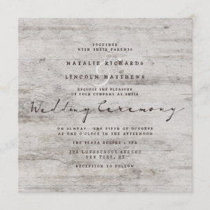 Gesneden Sweethearts rustieke berk bruiloft plein Kaart