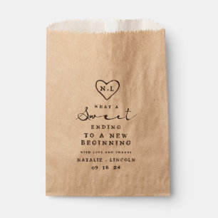 Gesneden Sweethearts Rustieke Bruiloft Een Zoete E Bedankzakje