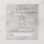 Gesneden Sweethearts Zitten Tafel Nummer (Buitenkant ongevouwen)