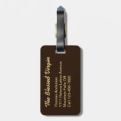Gesneden Toewijding Houten Maria Bagagelabel (Achterkant verticaal)