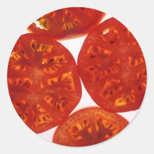 Gesneden tomaten ronde sticker