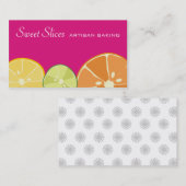 gesneden verse visitekaartjes voor het bakken van  (Voorkant / Achterkant)