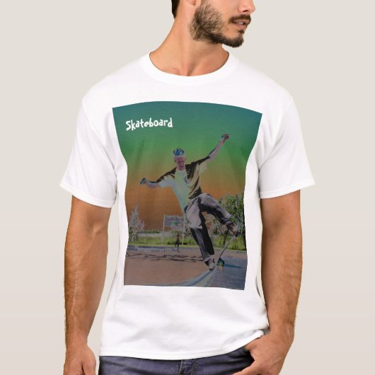 Gesoldeerde skateboarder t-shirt (Voorkant)