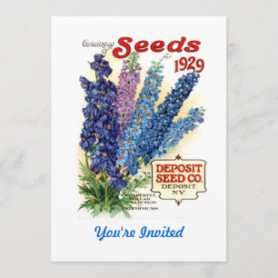  gesorteerd Delphiniums Seed Packet Kaart