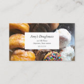 Gesorteerde donuts in een doos visitekaartje (Voorkant)