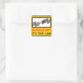 Gesp omhoog teken vector schets vierkante sticker (Tas)