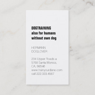 Gespaltenen Dogues Visitekaartje