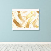 Gespannen Canvasprint Abstracte Penseelstreken Canvas Afdruk (Insitu (Houten vloer))