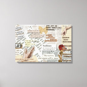 Gespannen canvasprint esthetisch vintage cadeau canvas afdruk
