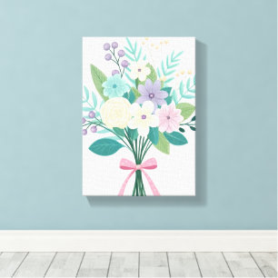 Gespannen Canvasprint Mooie Bloemen Bloemstuk Canvas Afdruk