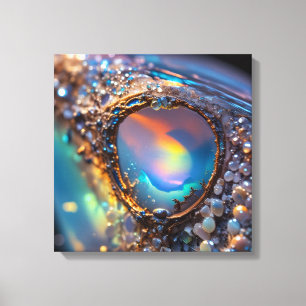 Gespannen canvasprint (Vuur Opal-8) Canvas Afdruk