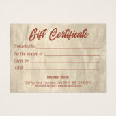 Gespantserde hartendraden Gift Kaart (Achterkant)