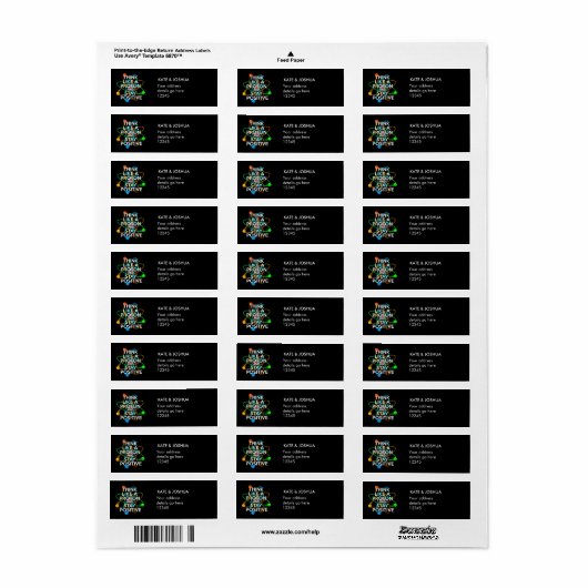 Gespecialiseerd DENK ALS EEN PROTON EN BLIJF POSIT Etiket (Full Sheet)