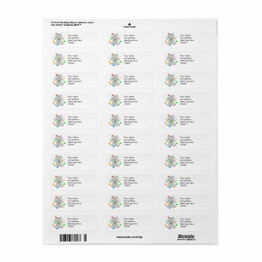 Gespecialiseerd DENK ALS EEN PROTON EN BLIJF POSIT Etiket (Full Sheet)