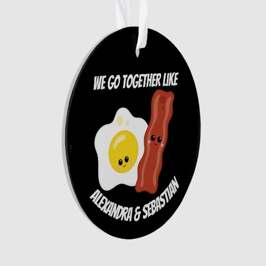 Gespecialiseerd gaan we samen als eieren en bacon ornament (voorkant)